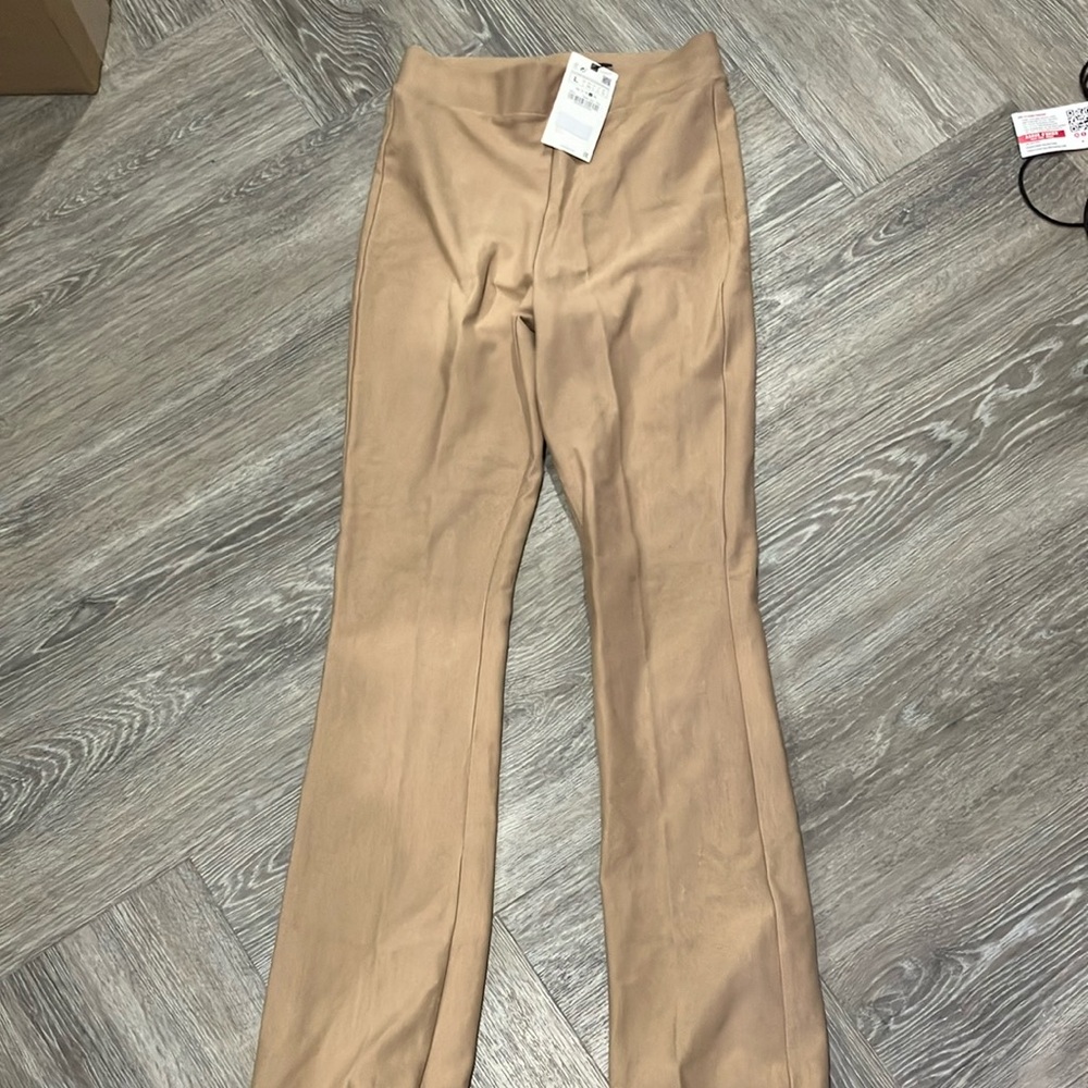 Zara pull on flare Tan Pants